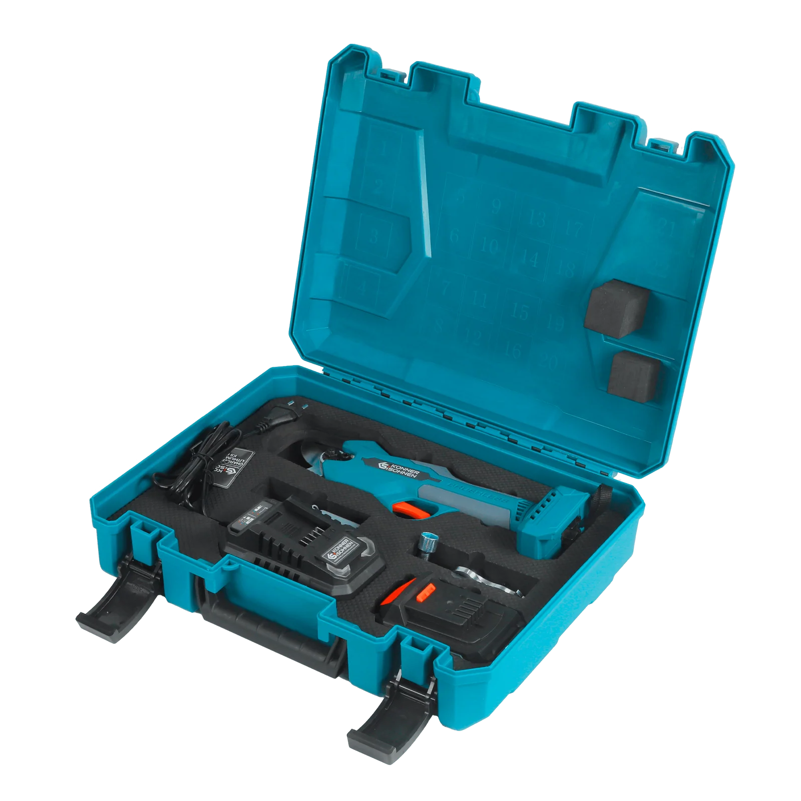 Foarfeca de gradina cu acumulator Konner & Sohnen KS CPS20V-32 CASE, 20 V, 2 Ah, max. 32 mm [12]