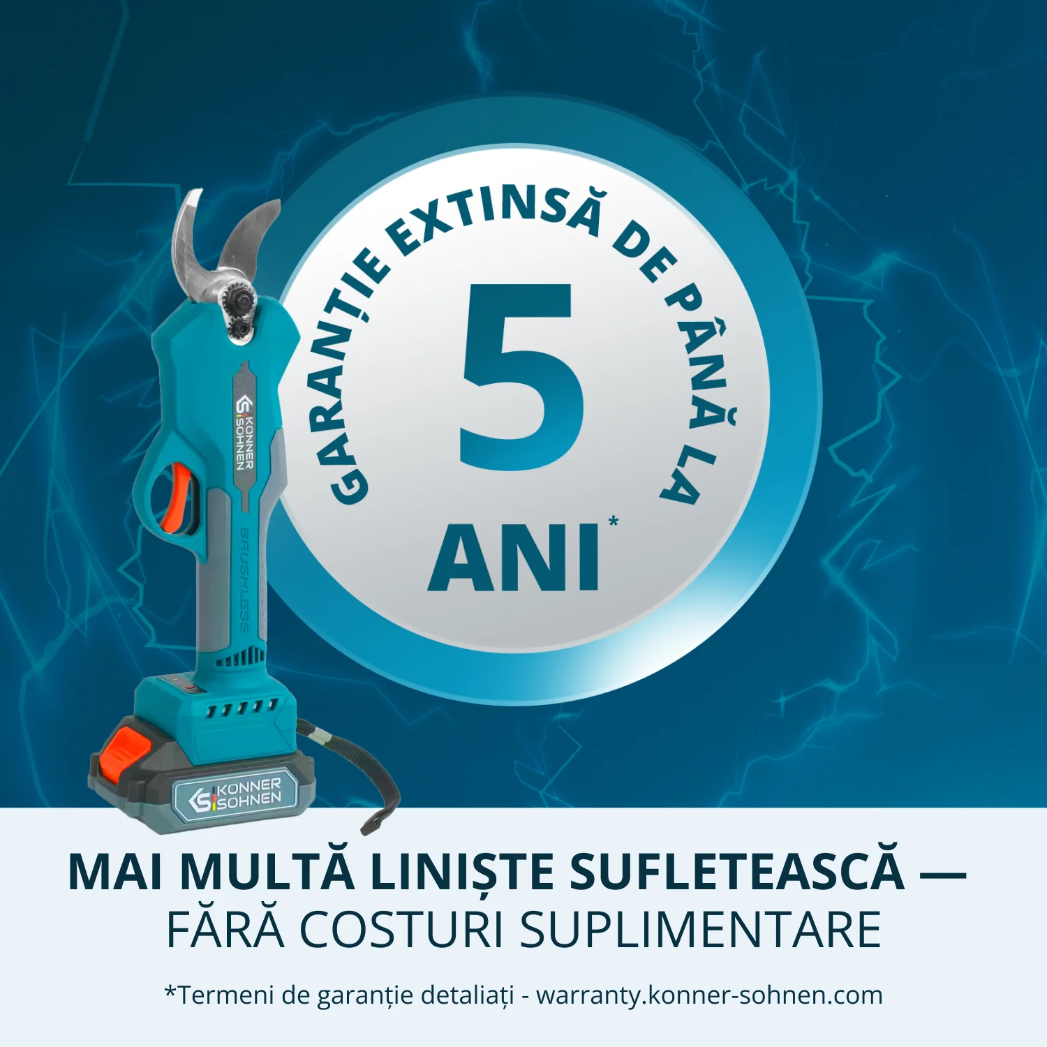 Foarfeca de gradina cu acumulator Konner & Sohnen KS CPS20V-32 CASE, 20 V, 2 Ah, max. 32 mm [10]