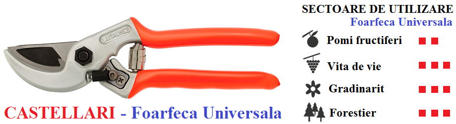 Foarfeca de mana Castellari Universale, lungime 21 cm, ramuri max. 25 mm [2]