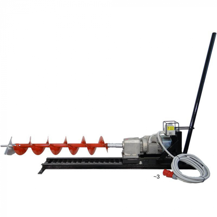 PACHET - Foreza de pamant orizontala Eurokomax, motor trifazat, 2.2 kW + 10 m burghie si cap forare Ø 200 mm [4]