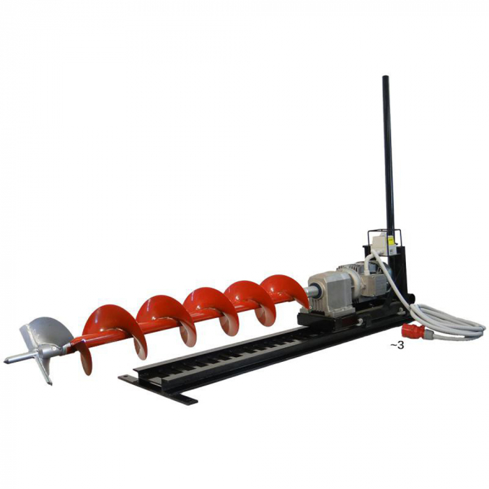 PACHET - Foreza de pamant orizontala Eurokomax, motor trifazat, 2.2 kW + 10 m burghie si cap forare Ø 200 mm [3]