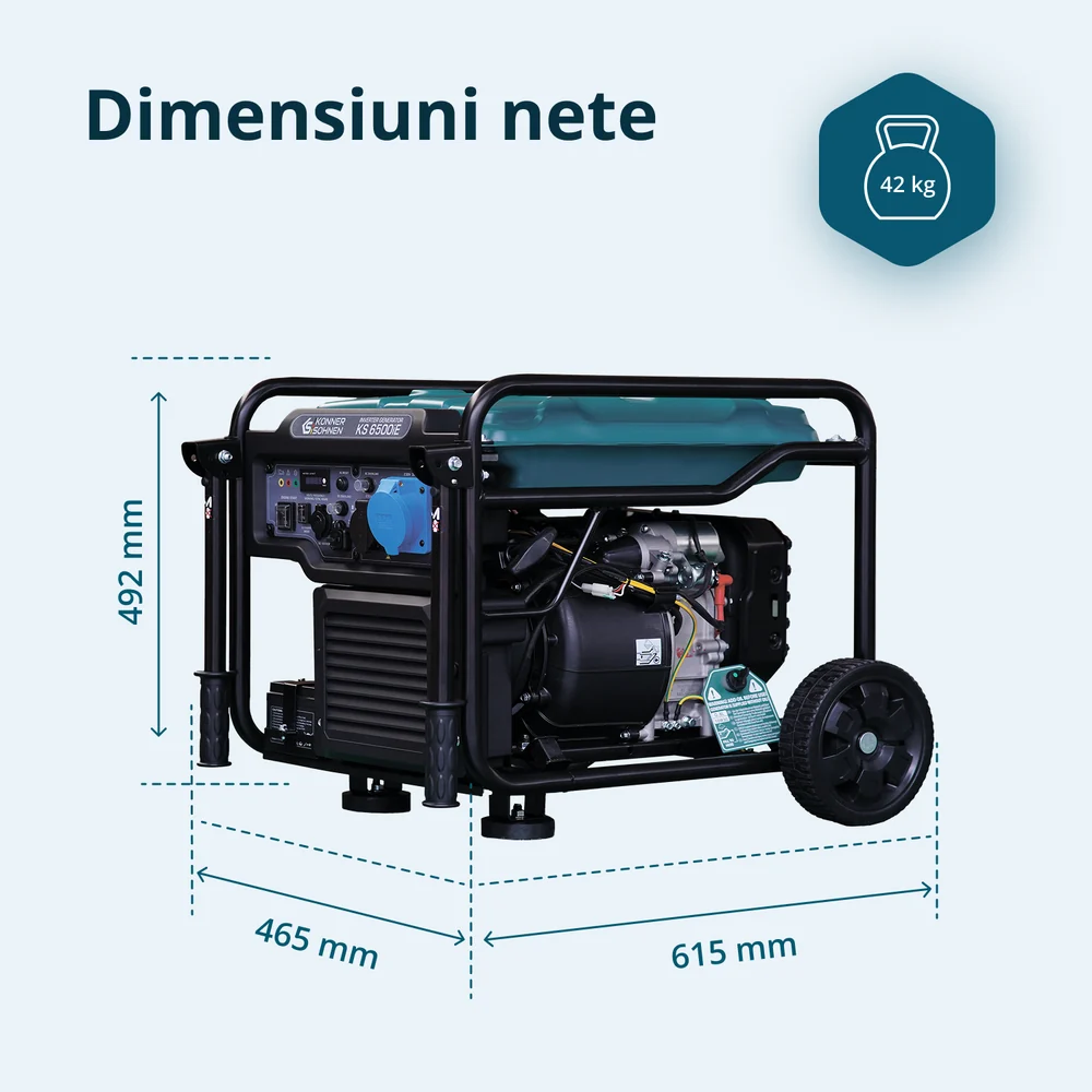 Generator cu invertor Konner & Sohnen KS 6000iE, 6.5 kW, monofazat, pornire electrica [9]