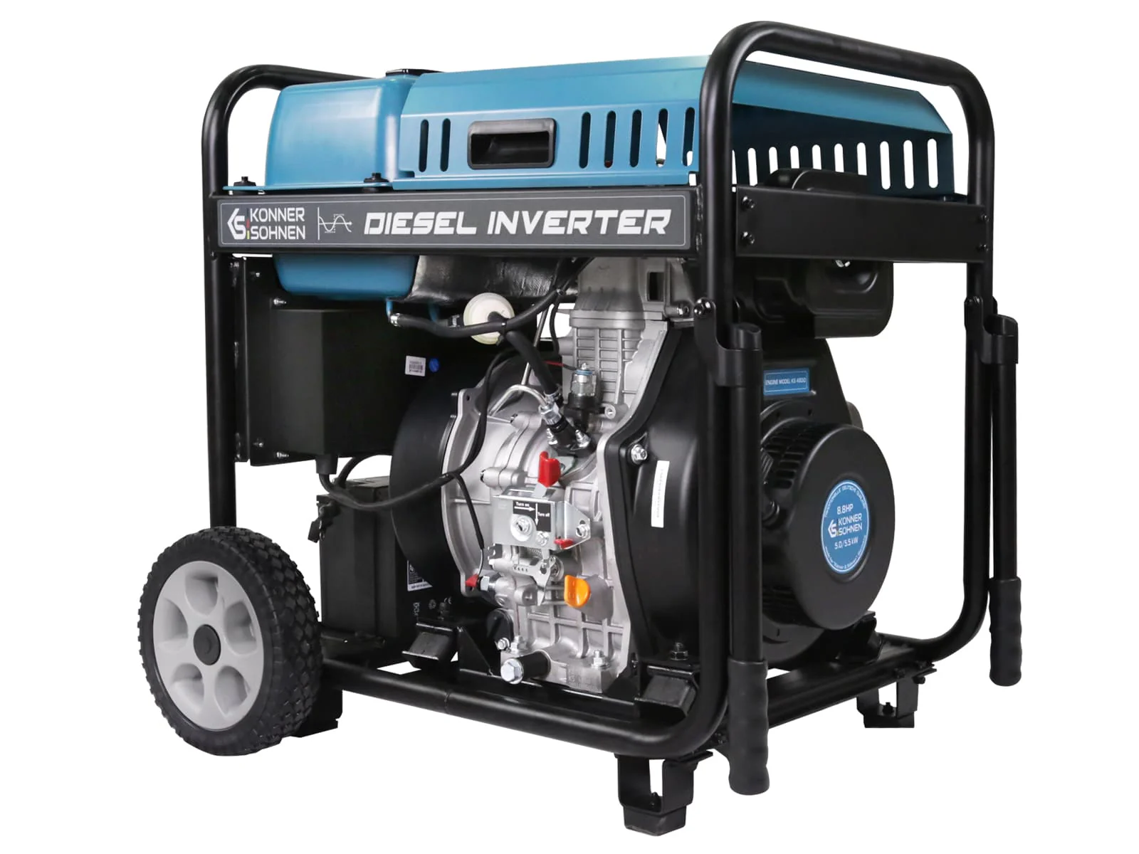 Generator cu invertor diesel Konner & Sohnen KS 6100iDЕ ATSR, 5.5 kW, monofazat, pornire electrica [4]