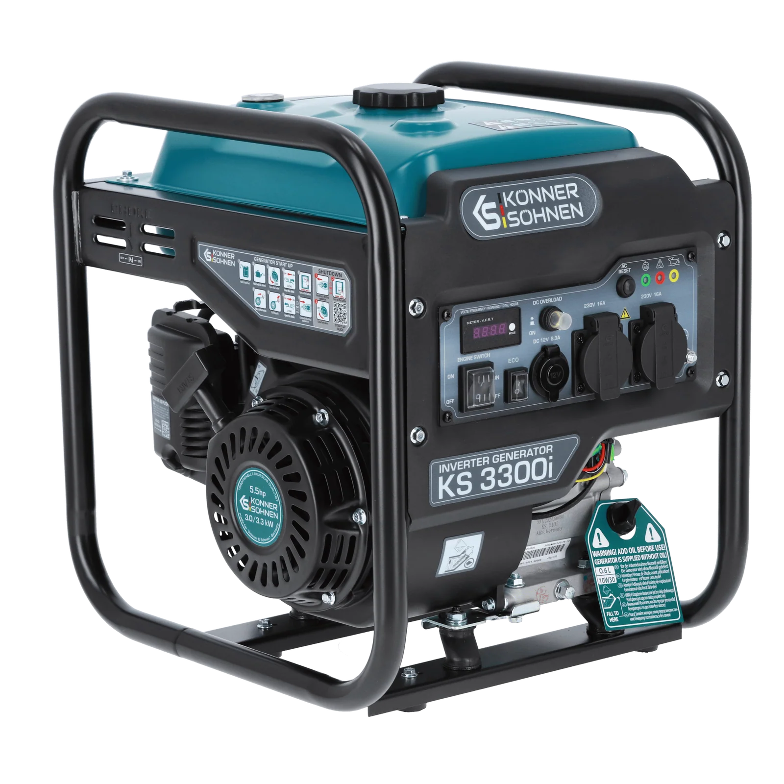 Generator cu invertor pe benzina Konner & Sohnen KS 3300i, 3.3 kW, monofazat [3]