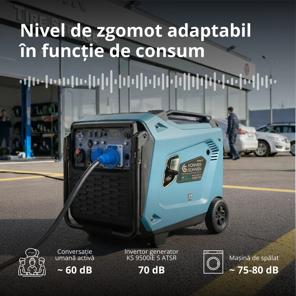 Generator cu invertor pe benzina Konner & Sohnen KS 9500iЕ S ATSR, 9.5 kW, monofazat, pornire electrica / telecomanda [5]