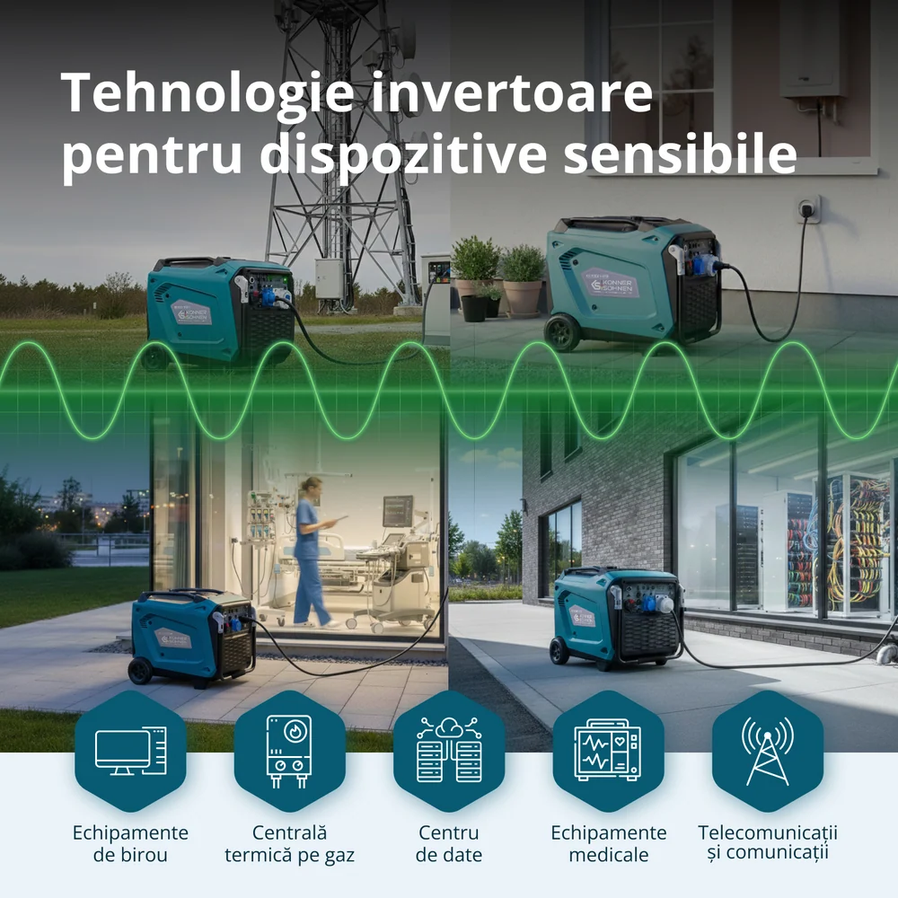 Generator cu invertor pe benzina Konner & Sohnen KS 9500iЕ S ATSR, 9.5 kW, monofazat, pornire electrica / telecomanda [3]