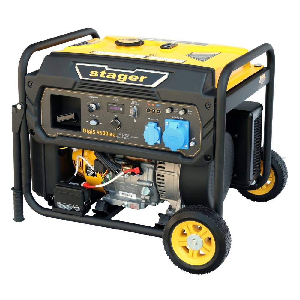 Generator de curent tip inverter, monofazat, Stager DigiS 9500iea, 9.5 kW, benzina, pornire electrica, telecomanda, optional automatizare [1]