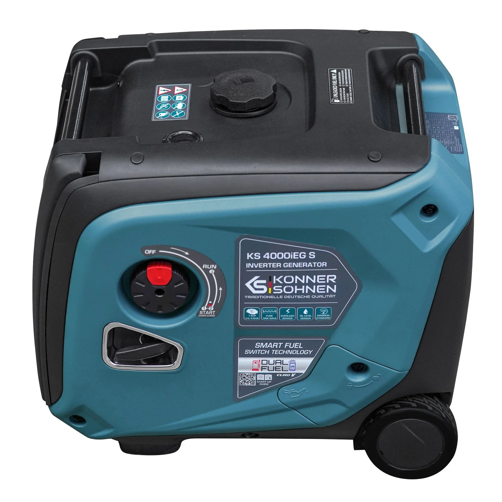 Generator cu invertor pe GPL/benzina Konner & Sohnen KS 4000iEG S, 4 kW, monofazat, pornire electrica [11]