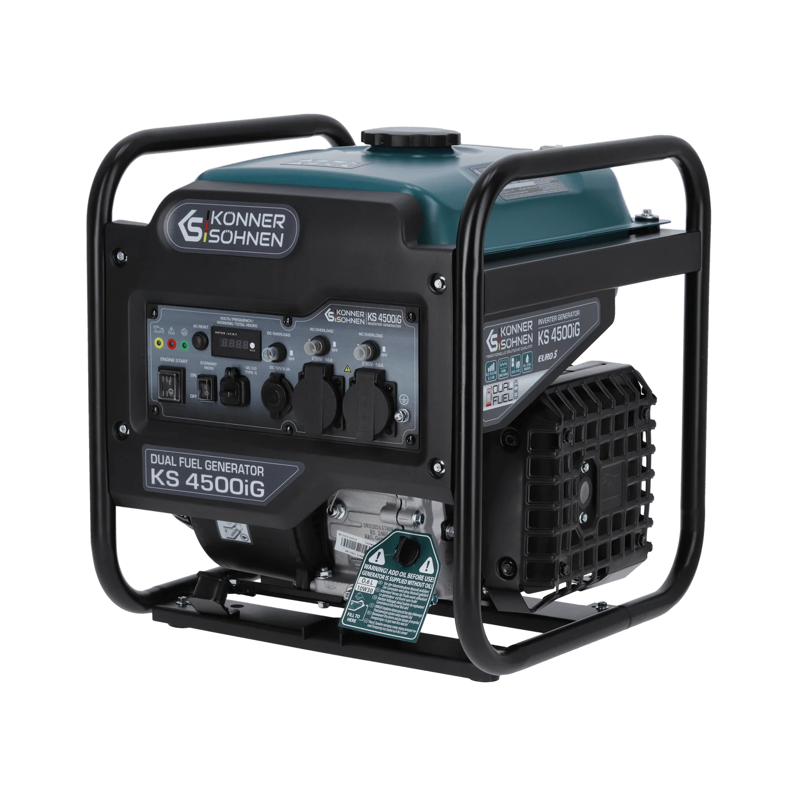 Generator cu invertor pe GPL/benzina Konner & Sohnen KS 4500i G, 4.5 kW, monofazat [11]