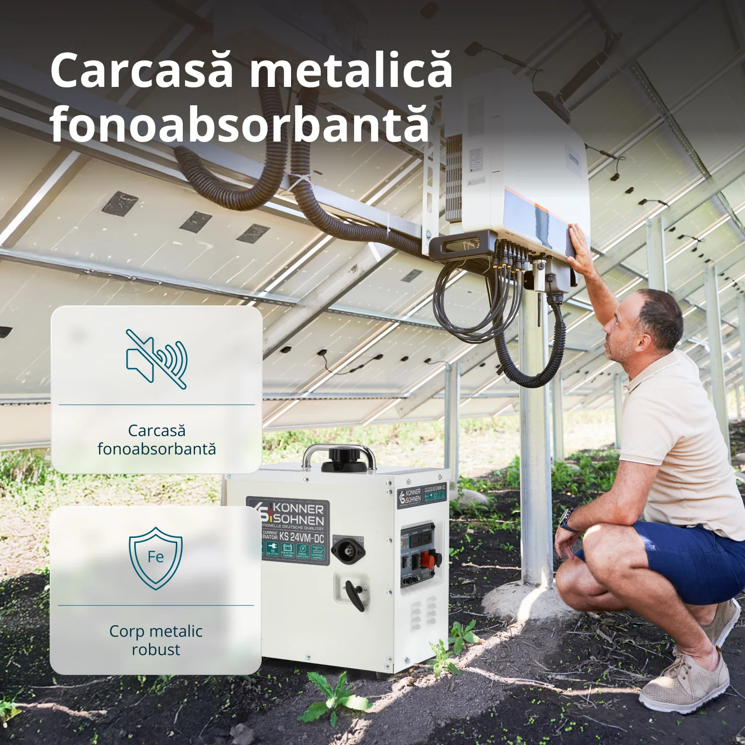 Generator de curent continuu Konner & Sohnen KS 24VM-DC, 1.6 kW, 24-27.5 V, 60A, pornire manuala/automata [10]