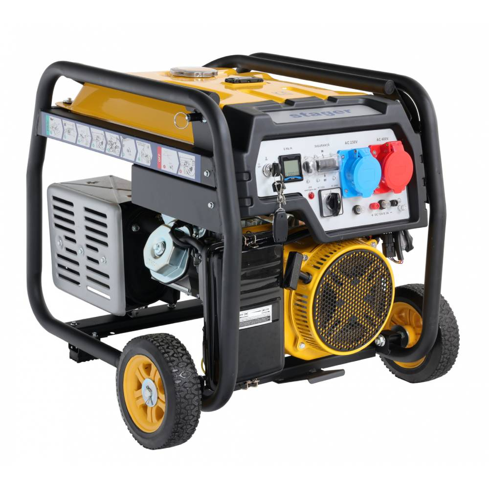 Generator de curent dual (monofazat / trifazat) Stager FD 10000ER-E3R Automatic, 8.5 kW, AVR, benzina, multistart [1]