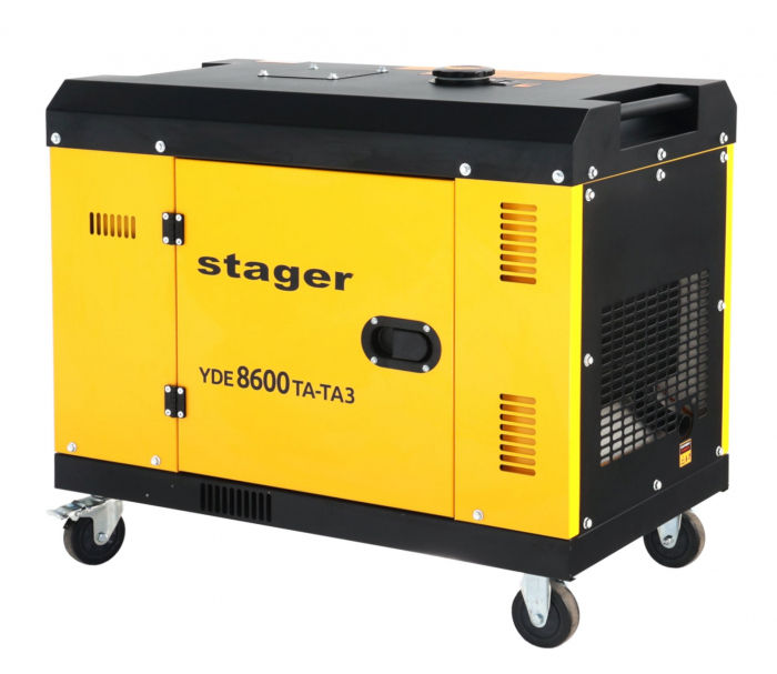 Generator de curent insonorizat, dual, Stager YDE8600TA-TA3, 7.5 kVA, 23.9 A, 3000 rpm, pornire electrica [2]