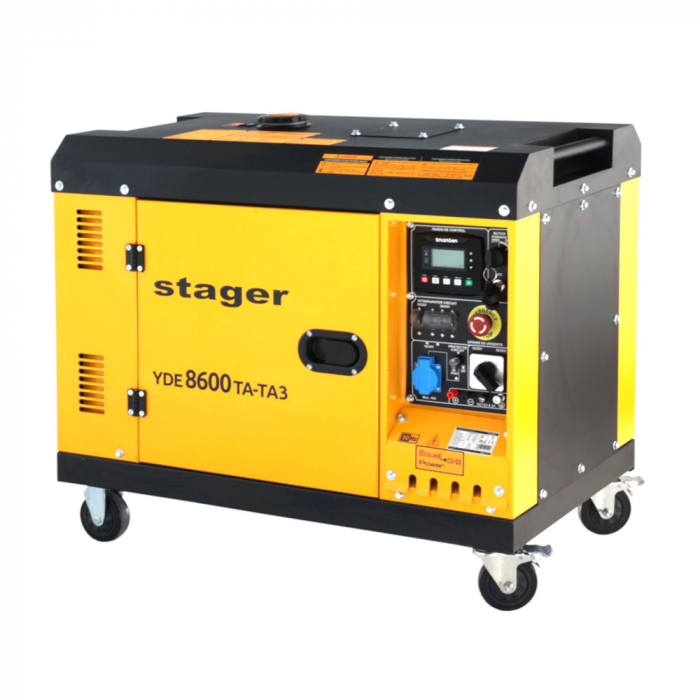 Generator de curent insonorizat, dual, Stager YDE8600TA-TA3, 7.5 kVA, 23.9 A, 3000 rpm, pornire electrica [1]
