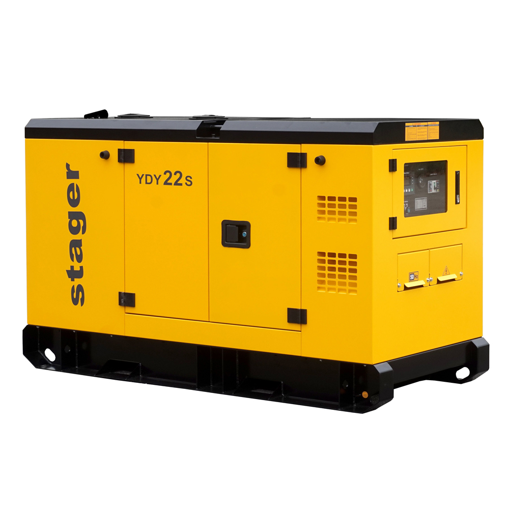 Generator de curent insonorizat, monofazat Stager YDY22S, 22 kVA, 87A, diesel, 1500 rpm [1]