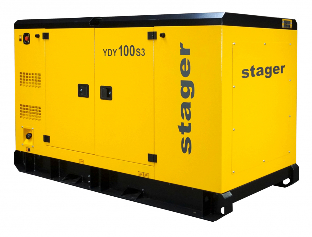 Generator de curent insonorizat, trifazat Stager YDY100S3, 100 kVA, 130A, diesel, 1500 rpm [2]