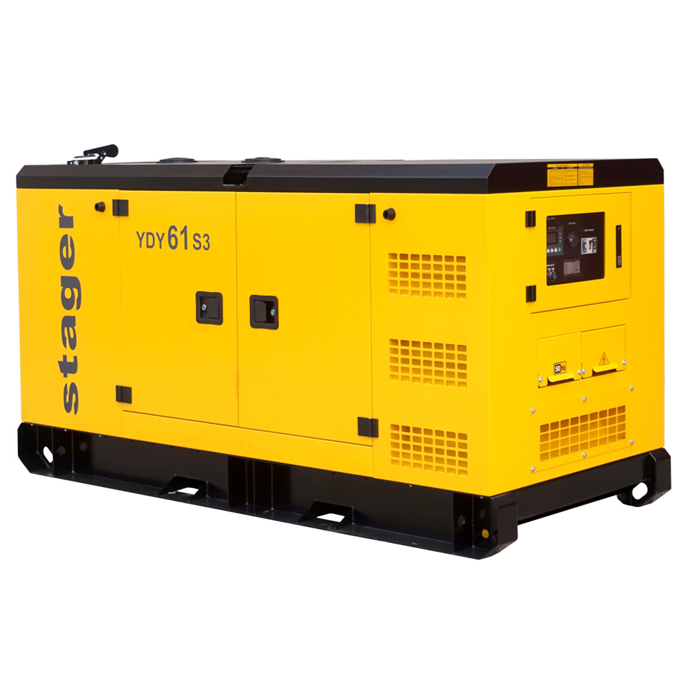 Generator de curent insonorizat, trifazat Stager YDY61S3, 61 kVA, 79A, diesel, 1500 rpm [1]