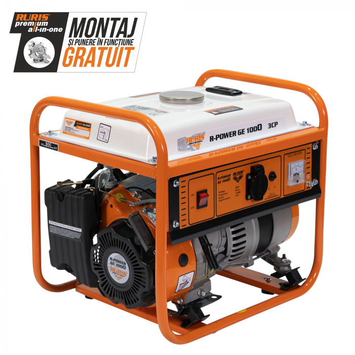Generator de curent monofazat Ruris R-Power GE1000, 1 kW, benzina [2]