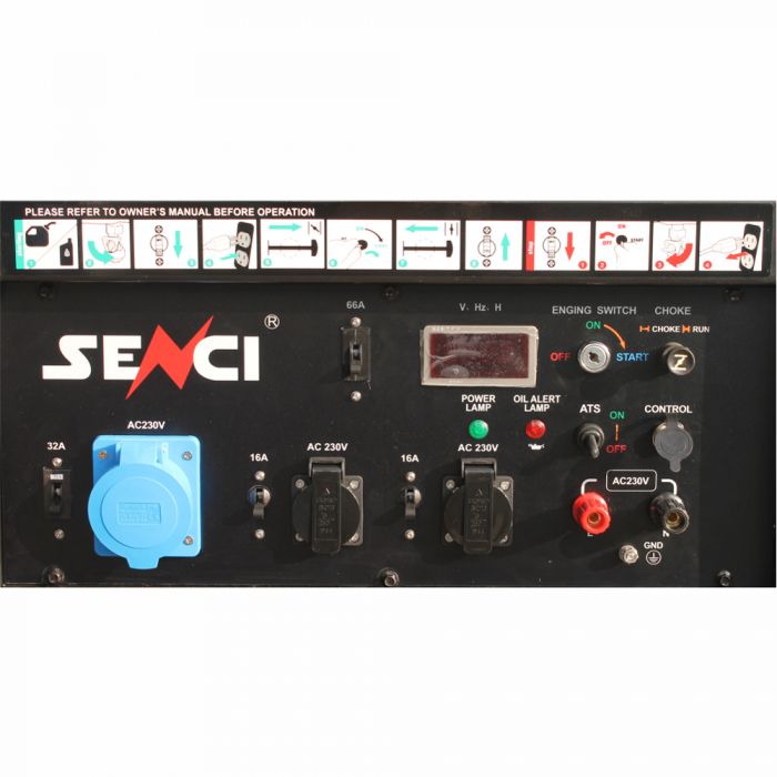 Generator de curent monofazat Senci SC18000-ATS, 17 kW, AVR, benzina, pornire electrica [3]
