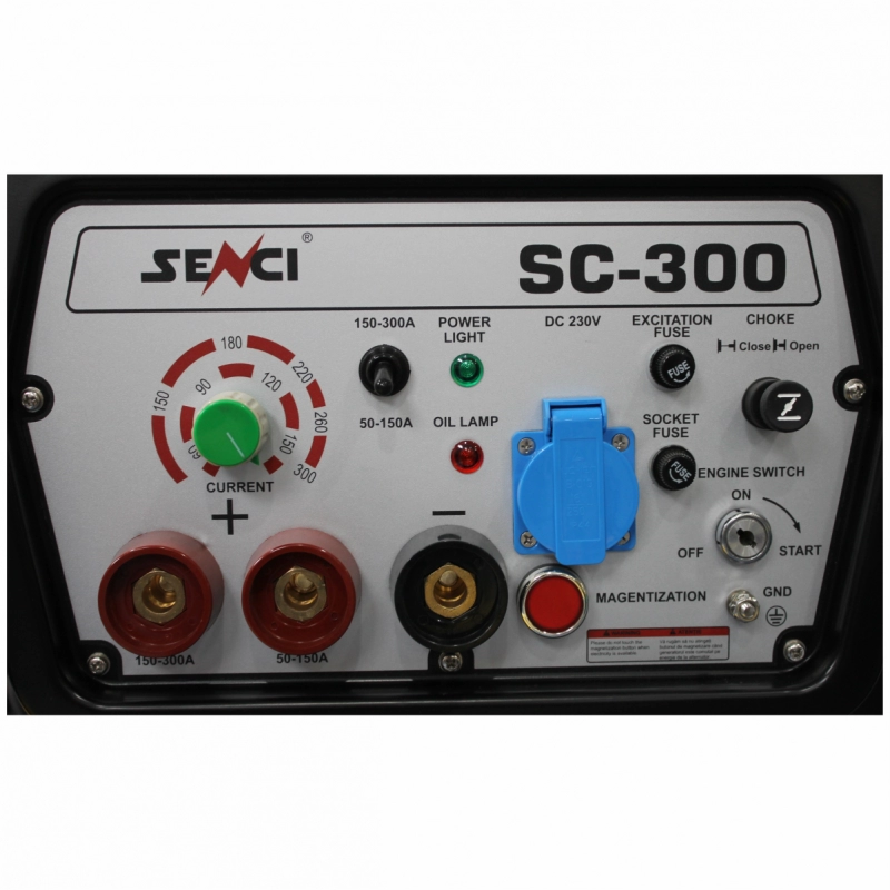 Generator de curent si sudura, monofazat Senci SC-300, 3.5 kW, 300A, benzina, AVR, pornire electrica [5]