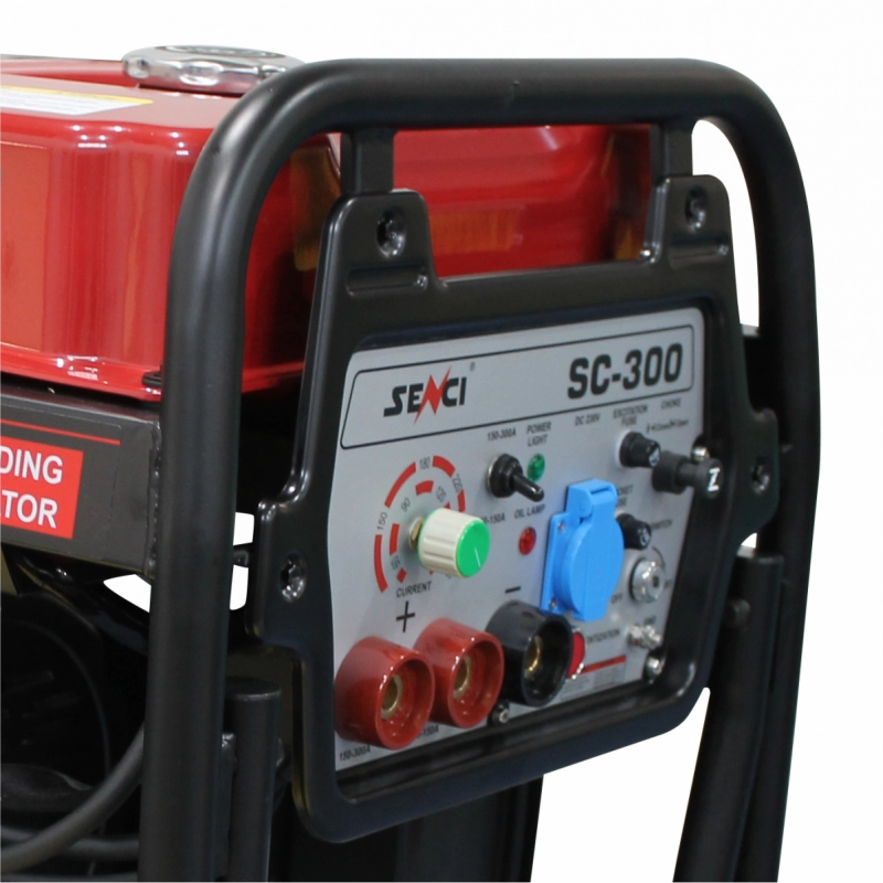 Generator de curent si sudura, monofazat Senci SC-300, 3.5 kW, 300A, benzina, AVR, pornire electrica [6]