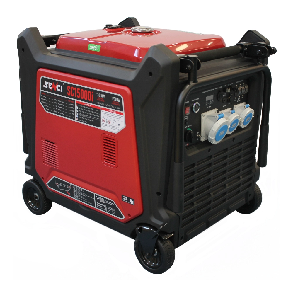 Generator de curent tip inverter, monofazat Senci SC-15000i, 13 kW, AVR, benzina, pornire electrica, insonorizat [3]