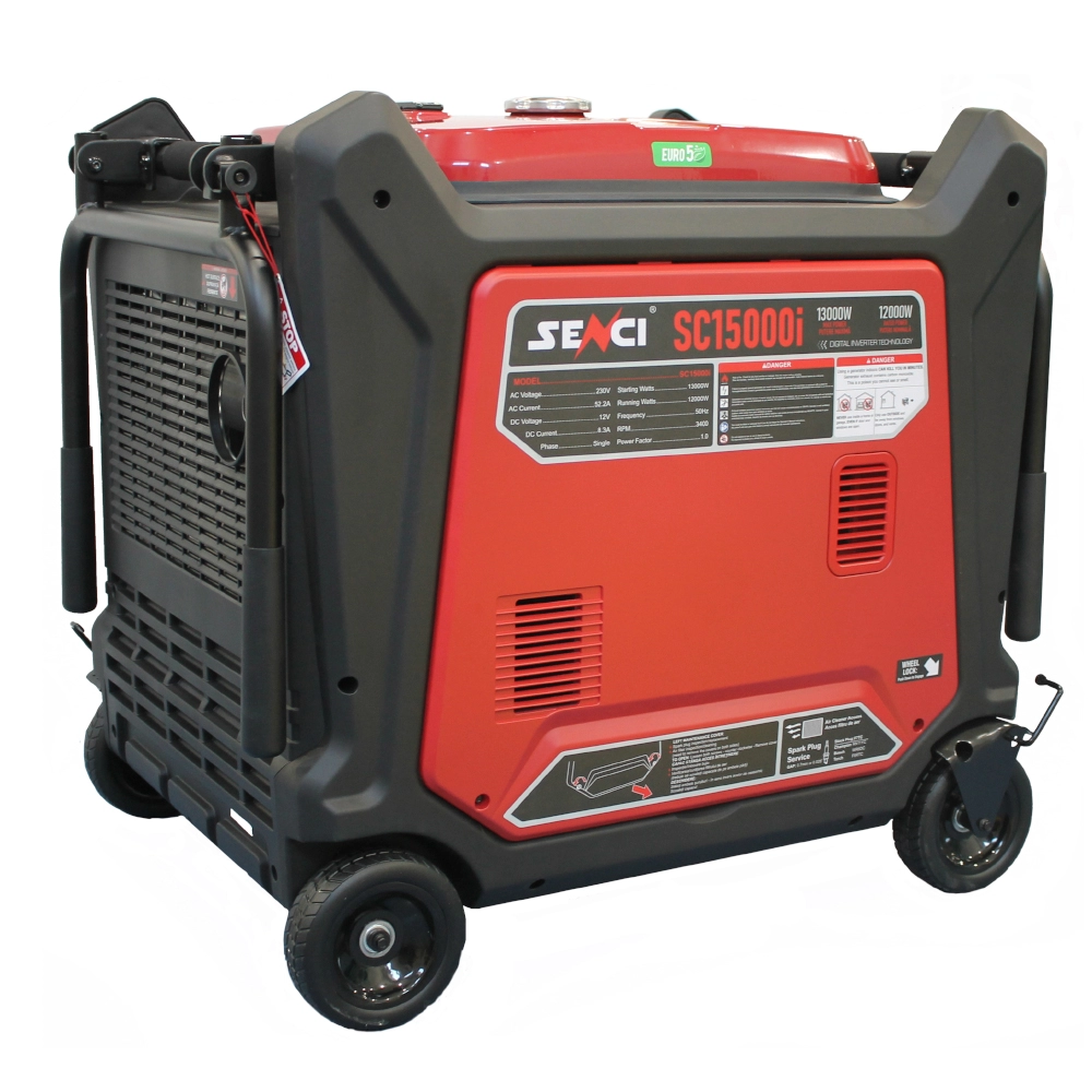 Generator de curent tip inverter, monofazat Senci SC-15000i, 13 kW, AVR, benzina, pornire electrica, insonorizat [2]