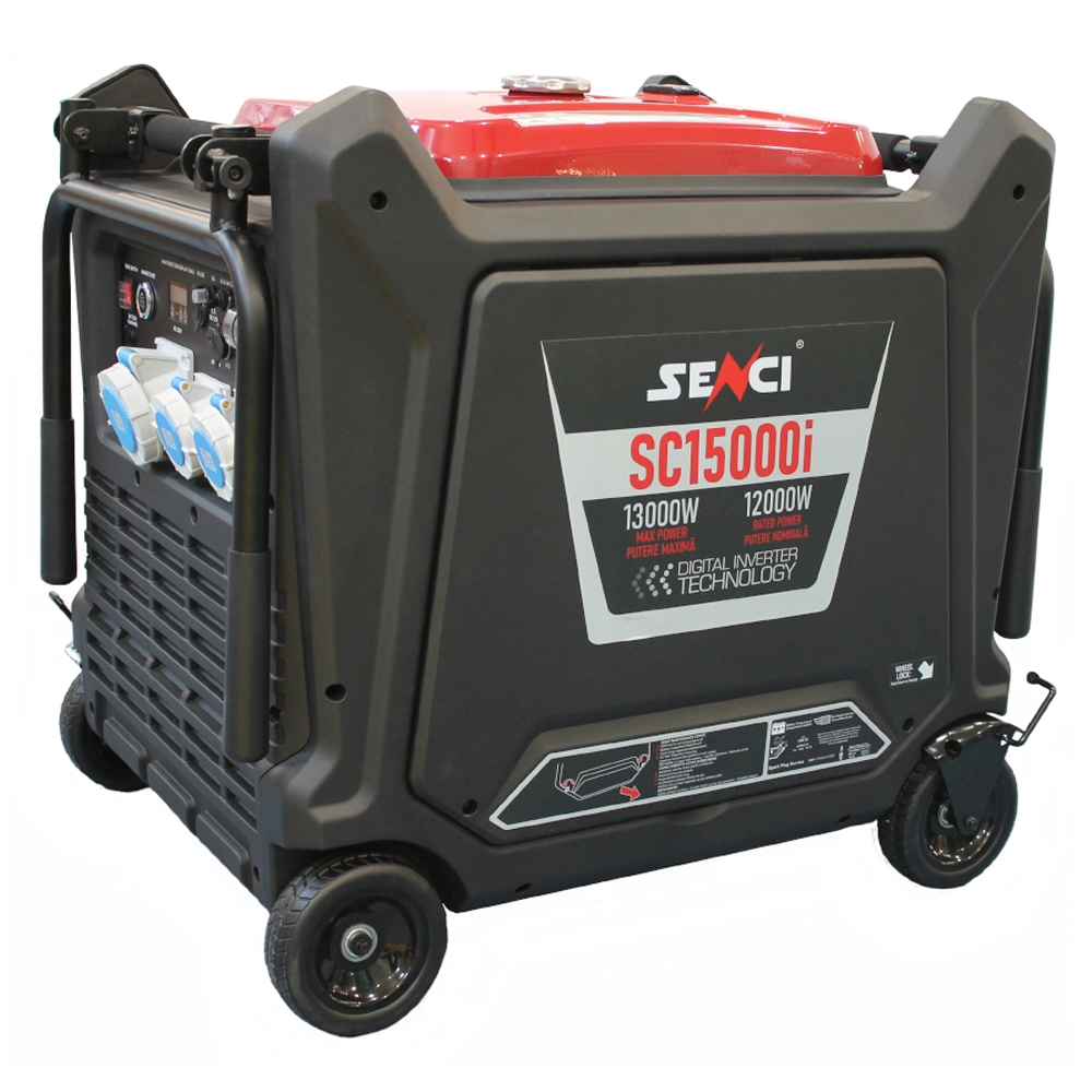 Generator de curent tip inverter, monofazat Senci SC-15000i, 13 kW, AVR, benzina, pornire electrica, insonorizat [4]