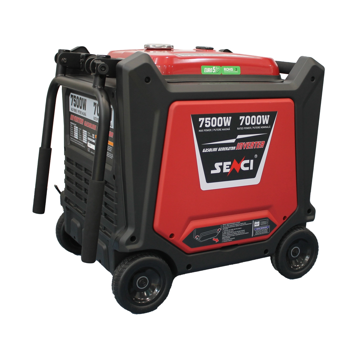 Generator de curent tip inverter, monofazat Senci SC-8000i, 7.5 kW, AVR, benzina, pornire electrica, insonorizat [2]