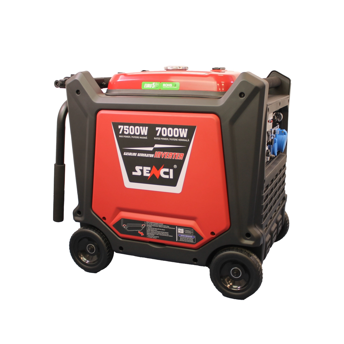 Generator de curent tip inverter, monofazat Senci SC-8000i, 7.5 kW, AVR, benzina, pornire electrica, insonorizat [3]