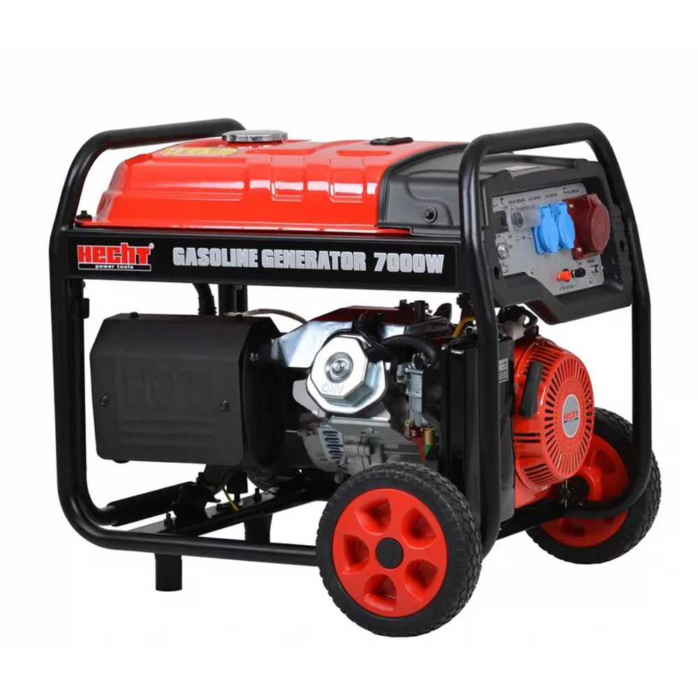 Generator de curent trifazat HECHT GG 8000, 7 kW, AVR, benzina, pornire electrica [1]