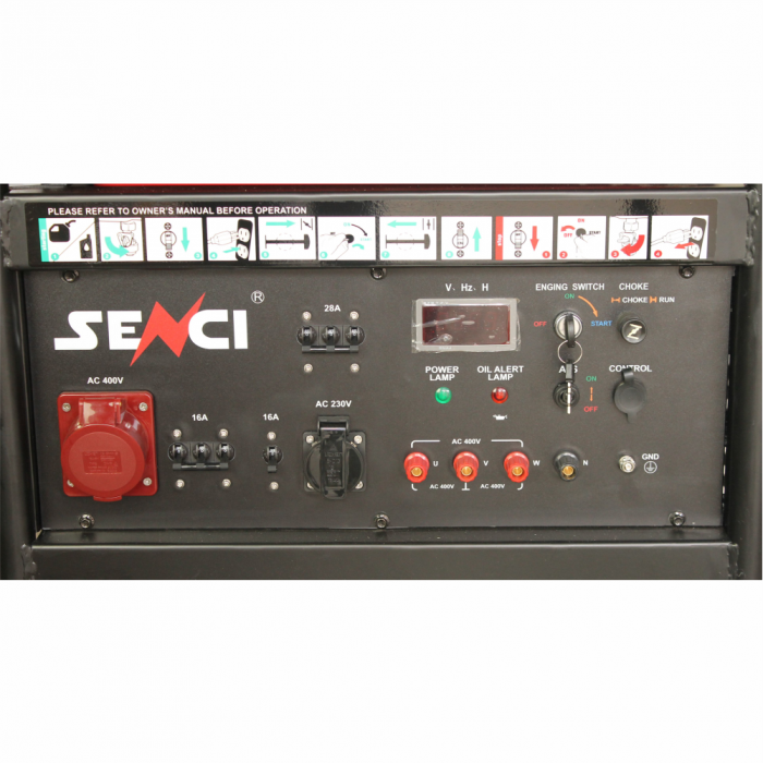 Generator de curent trifazat Senci SC-18000TE-ATS, 17 kW, AVR, benzina, pornire electrica, automatizare [4]