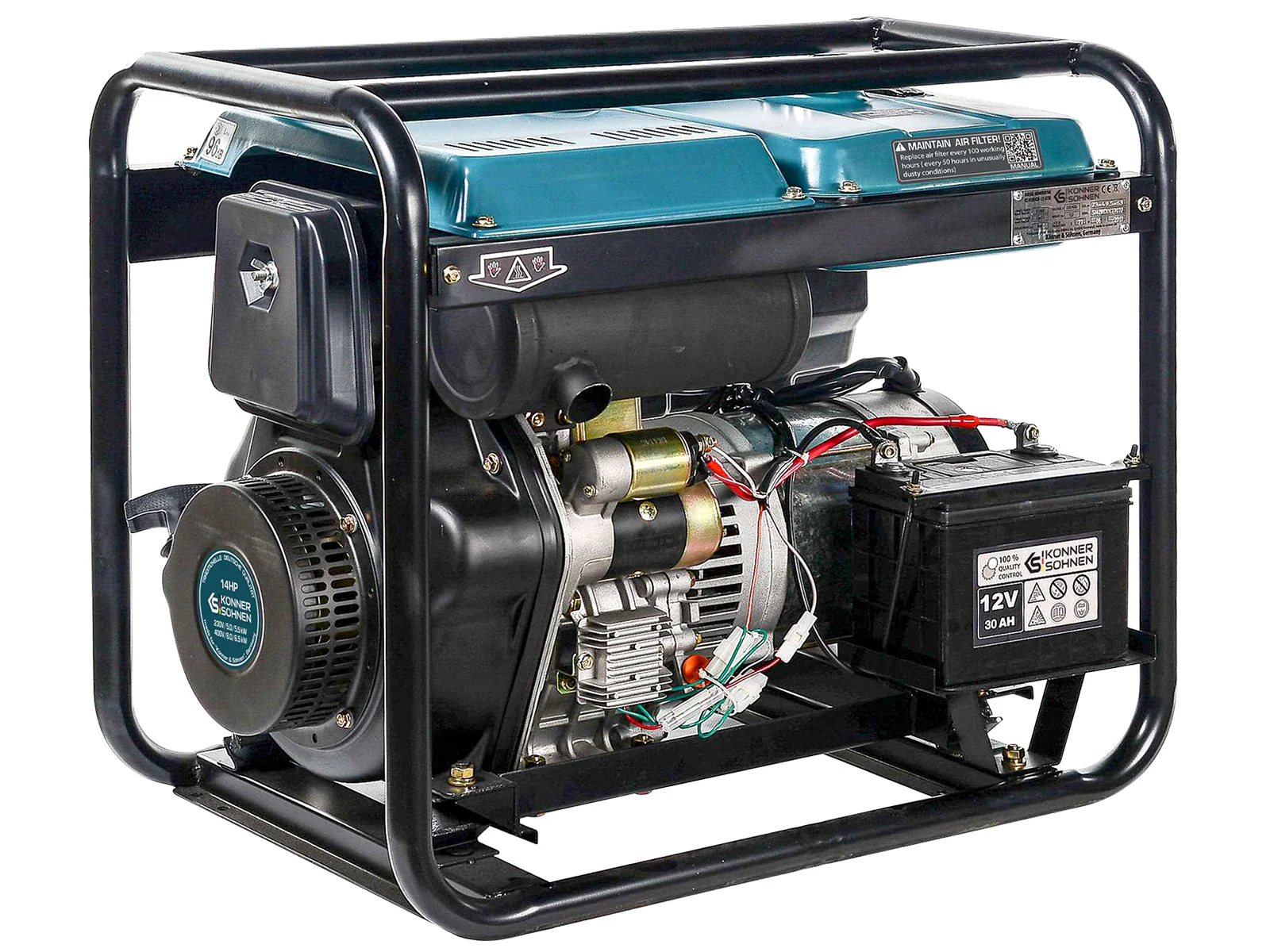 Generator diesel Konner & Sohnen KS 8100HDE-1/3 ATSR (EURO V), 5.5 kW (230V), 6.5 kW (400), AVR, pornire electrica [5]