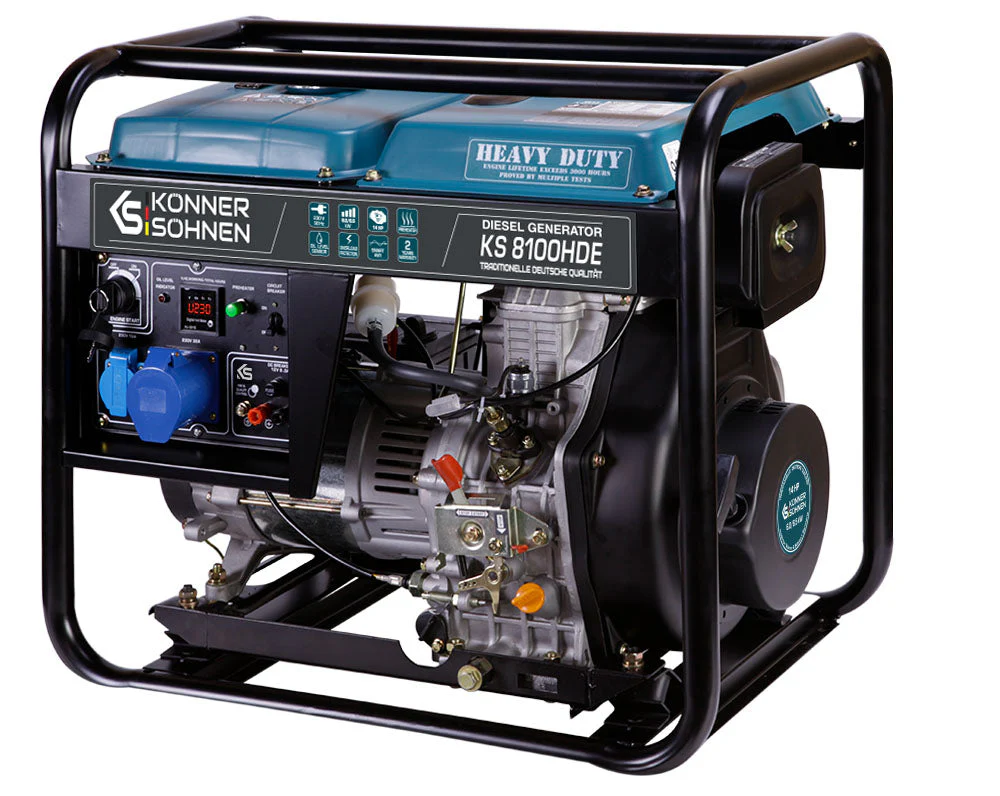 Generator diesel Konner & Sohnen KS 8100HDE (EURO V), 6.5 kW, monofazat, AVR, pornire electrica [3]