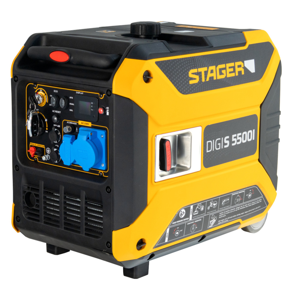Generator digital invertor insonorizat Stager DigiS 5500i, 5.5 kW, monofazat, benzina, pornire electrica, solar, ATS optional [2]