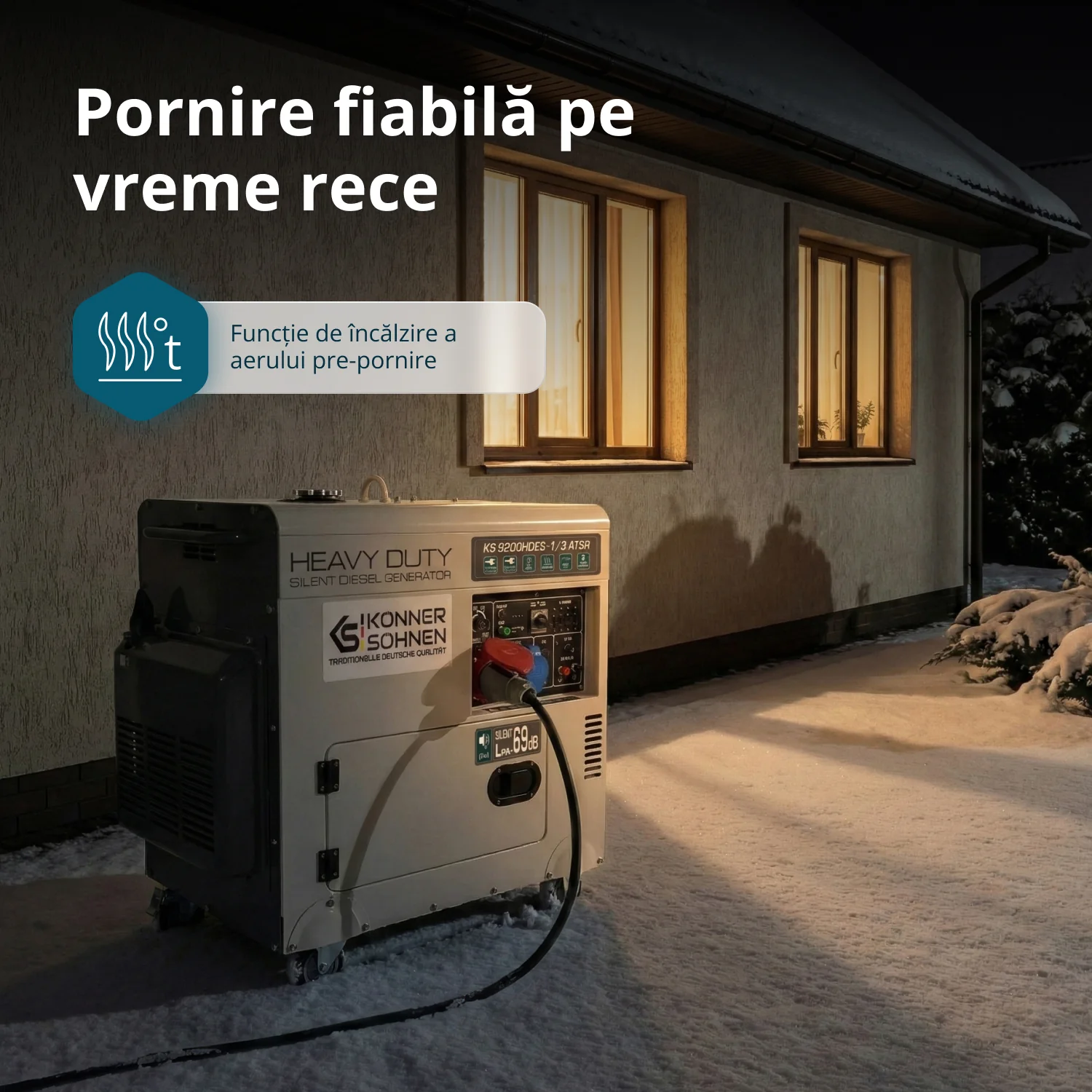 Generator insonorizat diesel Konner & Sohnen KS 9200HDES-1/3 ATSR (EURO V), 6.5 kW (230V), 7.5 kW (400V), AVR, pornire electrica [5]