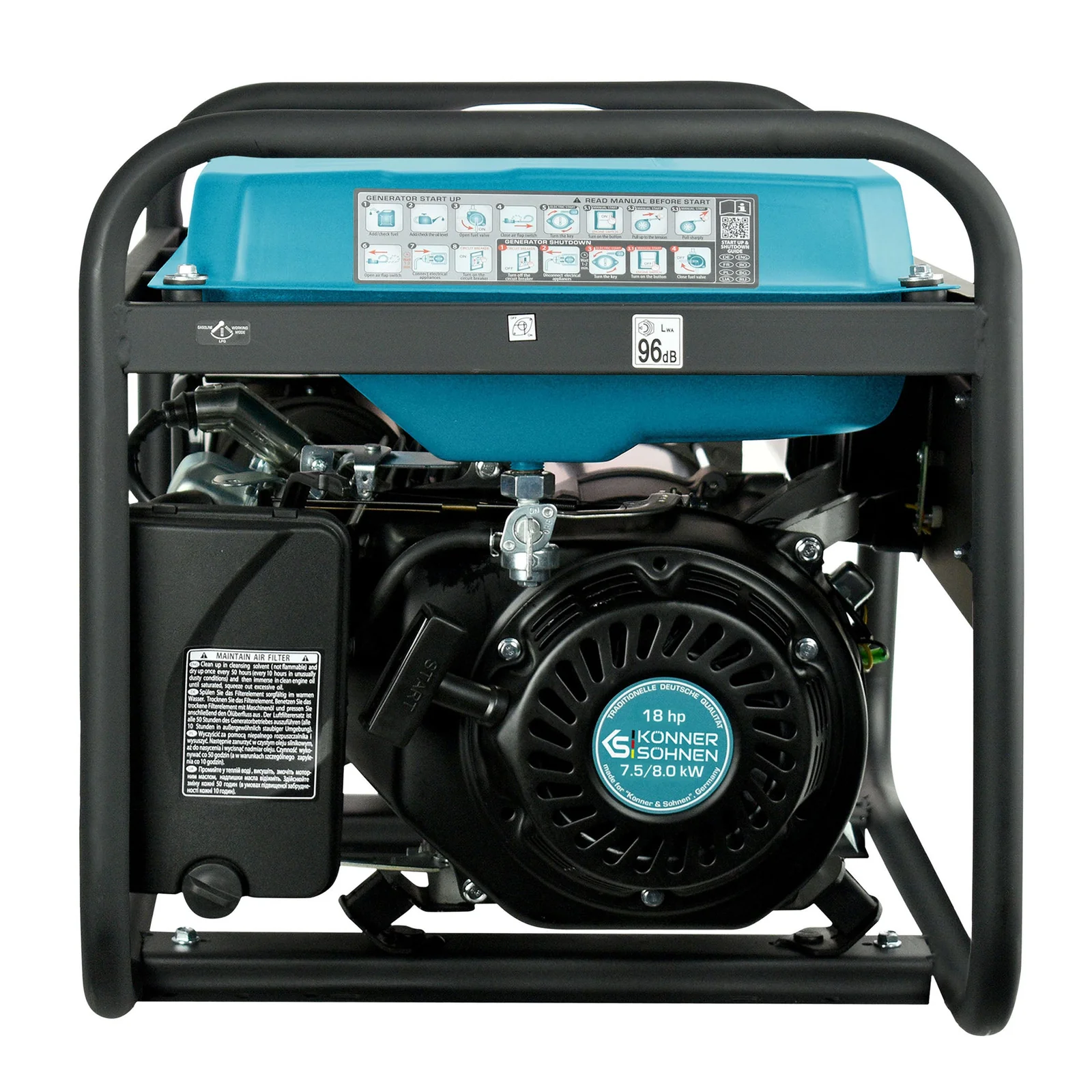 Generator pe benzina Konner & Sohnen KS 10000E 1/3, dual 8 kW, monofazat/trifazat, pornire electrica [14]