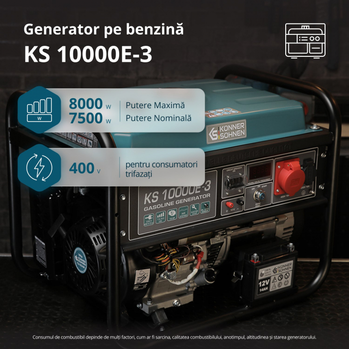 Generator pe benzina "Könner & Söhnen" KS 10000E-3 [2]