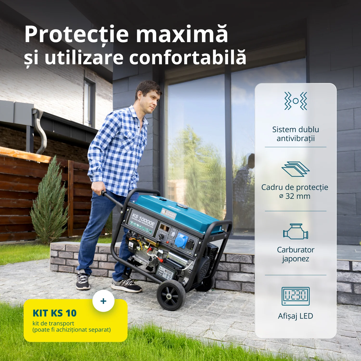 Generator pe benzina Konner & Sohnen KS 10000E, 8 kW, monofazat, pornire electrica [9]