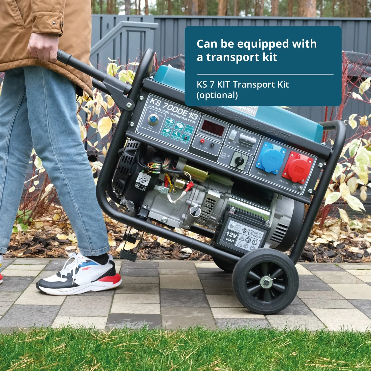 Generator pe benzina Konner & Sohnen KS 7000E 1/3, 5.5 kW, dual (trifazat / monofazat), AVR, pornire electrica [9]