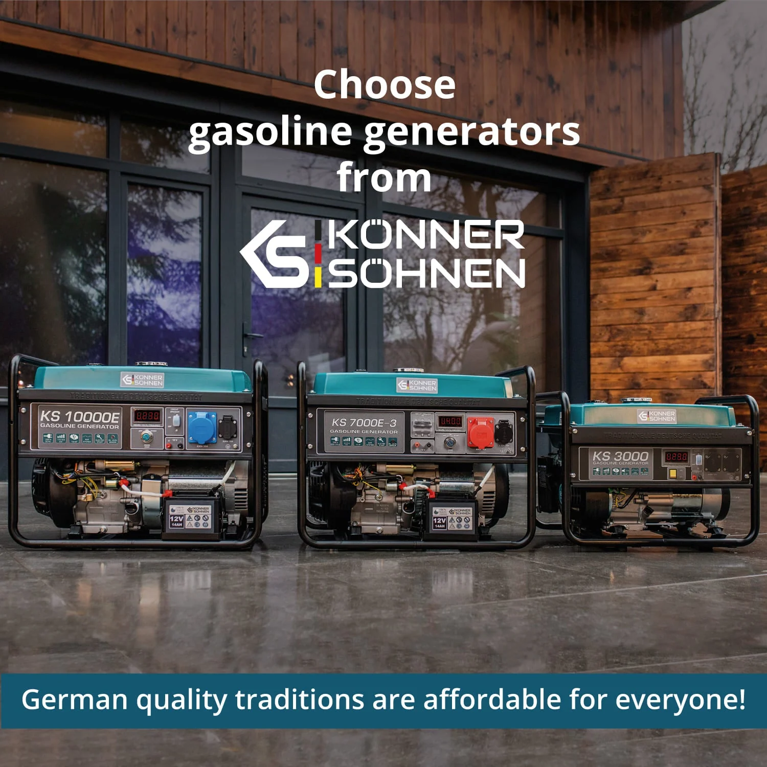 Generator pe benzina Konner & Sohnen KS 7000E 1/3, 5.5 kW, dual (trifazat / monofazat), AVR, pornire electrica [11]