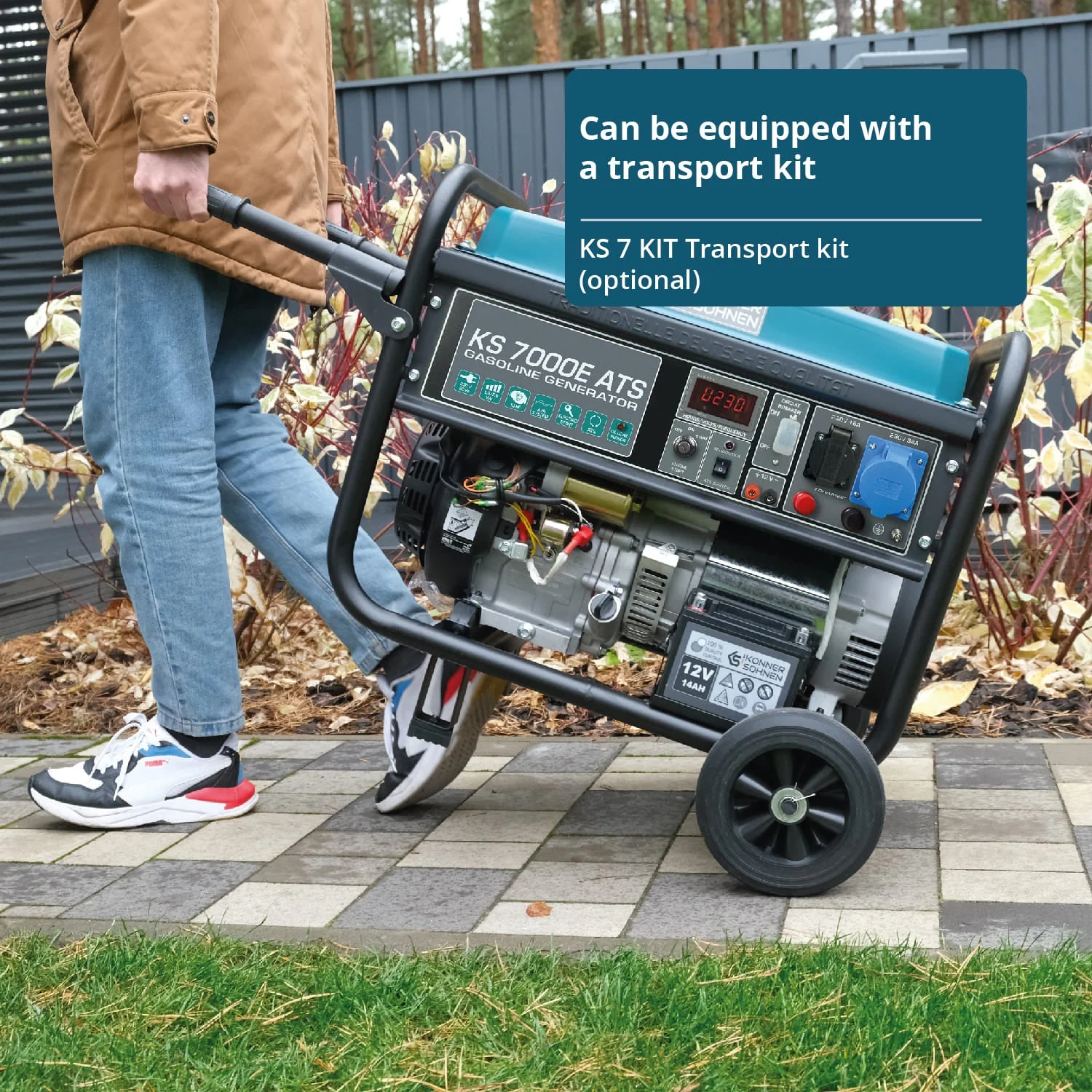 Generator pe benzina Konner & Sohnen KS 7000E ATS, 5.5 kW, monofazat, pornire electrica, panou ATS integrat [9]