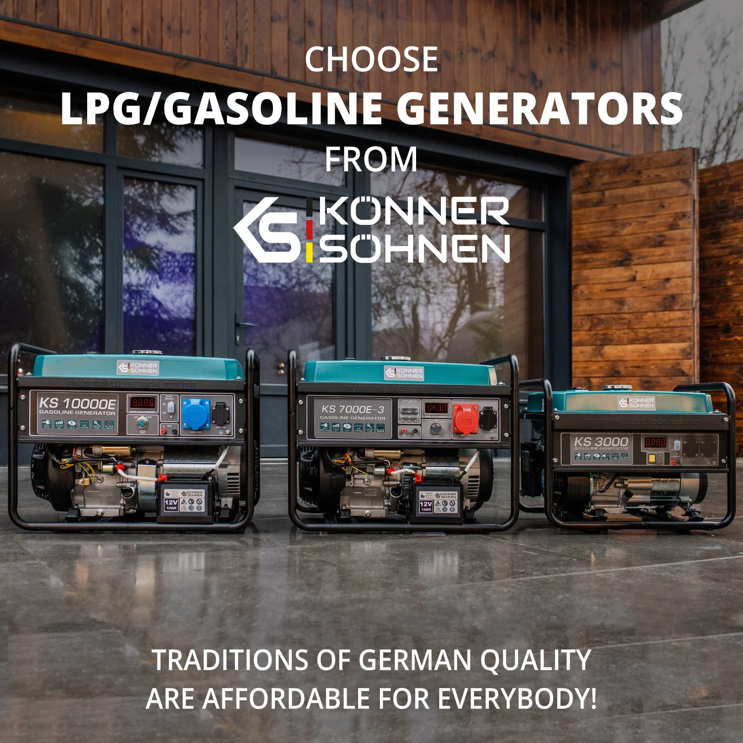 Generator pe GPL/benzina Konner & Sohnen KS 2900G, 2.9 kW, monofazat [16]