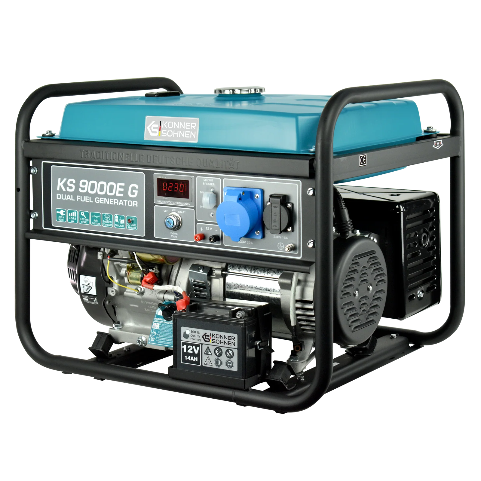 Generator pe GPL/benzina Konner & Sohnen KS 9000E G, 6.5 kW, monofazat, pornire electrica [3]