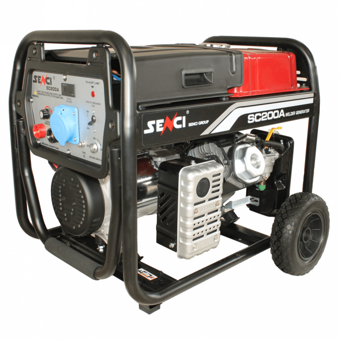 Generator de curent si sudura monofazat Senci SC-200A, 5.5 kW, 200A, benzina, AVR, pornire electrica [4]
