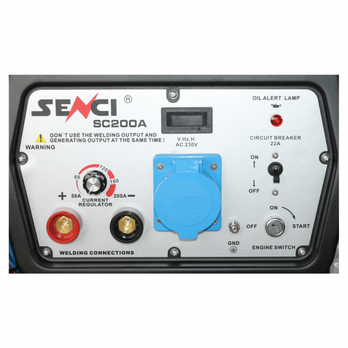 Generator de curent si sudura monofazat Senci SC-200A, 5.5 kW, 200A, benzina, AVR, pornire electrica [5]