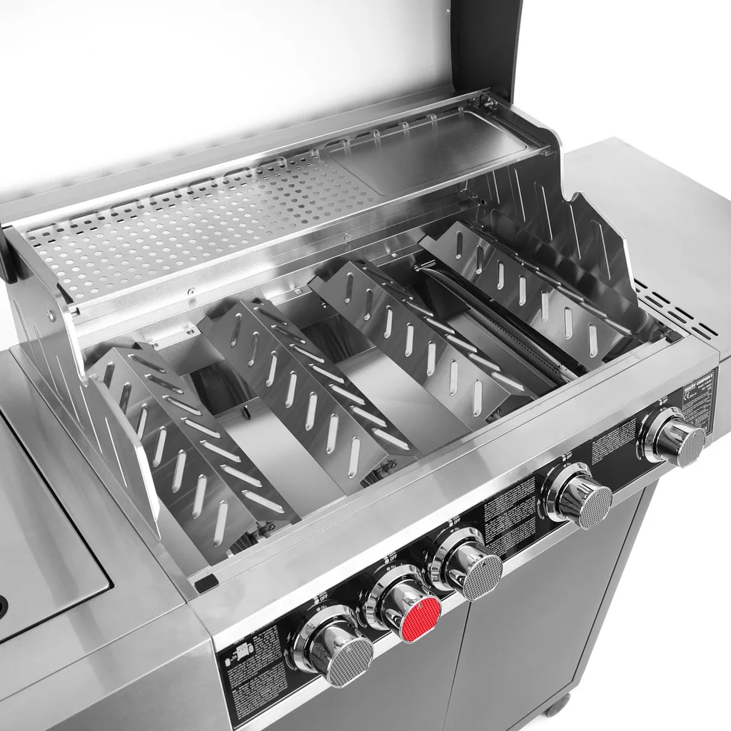 Gratar de gradina, cu gaz HECHT CAMPANA 5, putere 16.5 kW, 5 arzatoare, termometru, usa [13]