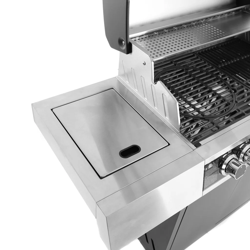 Gratar de gradina, cu gaz HECHT CAMPANA 5, putere 16.5 kW, 5 arzatoare, termometru, usa [6]