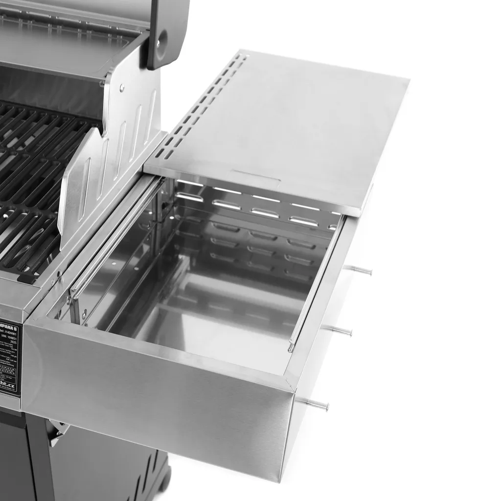 Gratar de gradina, cu gaz HECHT CAMPANA 5, putere 16.5 kW, 5 arzatoare, termometru, usa [4]