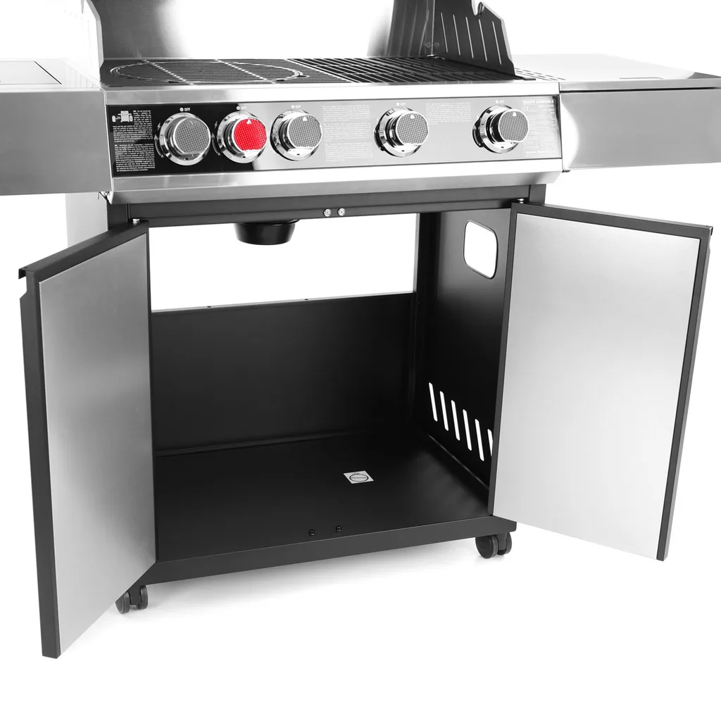 Gratar de gradina, cu gaz HECHT CAMPANA 5, putere 16.5 kW, 5 arzatoare, termometru, usa [8]