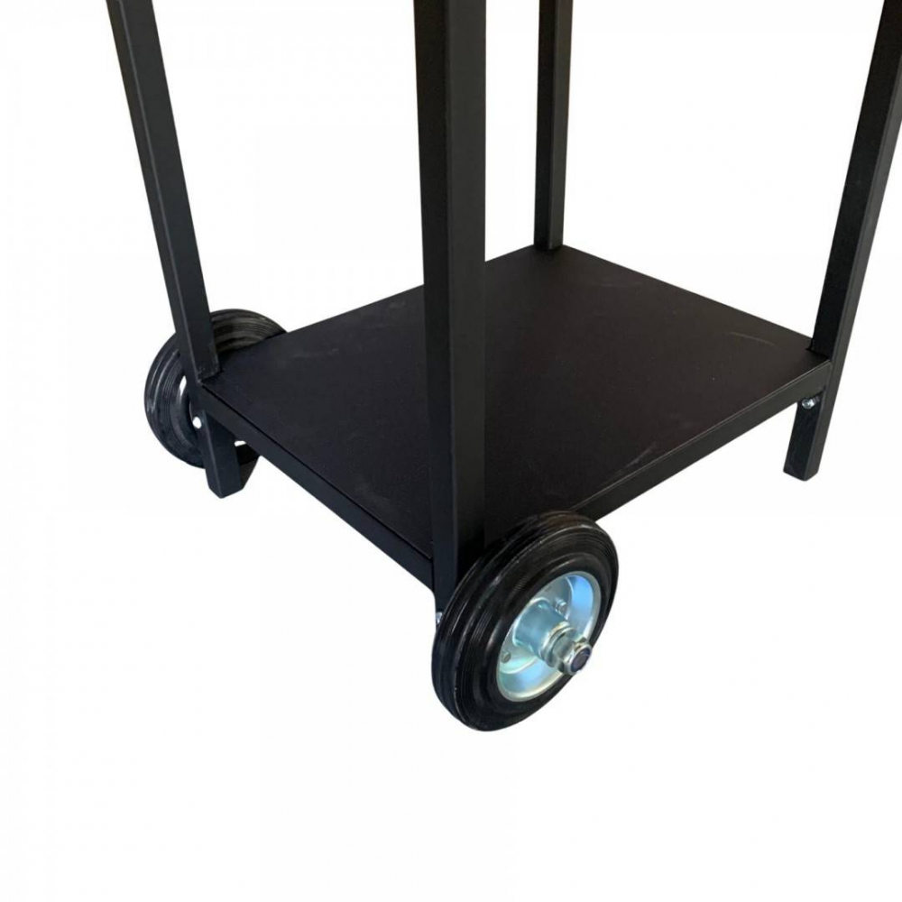 Gratar pe carbuni VivaTechnix VMD-1031, cu capac, 92 x 60 x 100 cm, portabil, Negru [7]